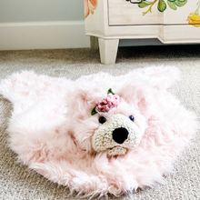 Load image into Gallery viewer, Soft Pink Faux-Fur Bear Rug