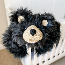 Load image into Gallery viewer, Black Bear Faux-Fur Rug
