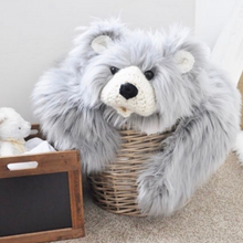 Load image into Gallery viewer, Gray Bear Faux-Fur Rug
