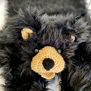 Black Bear Faux-Fur Rug